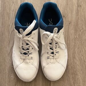 On Running White and Navy Men's Sneakers